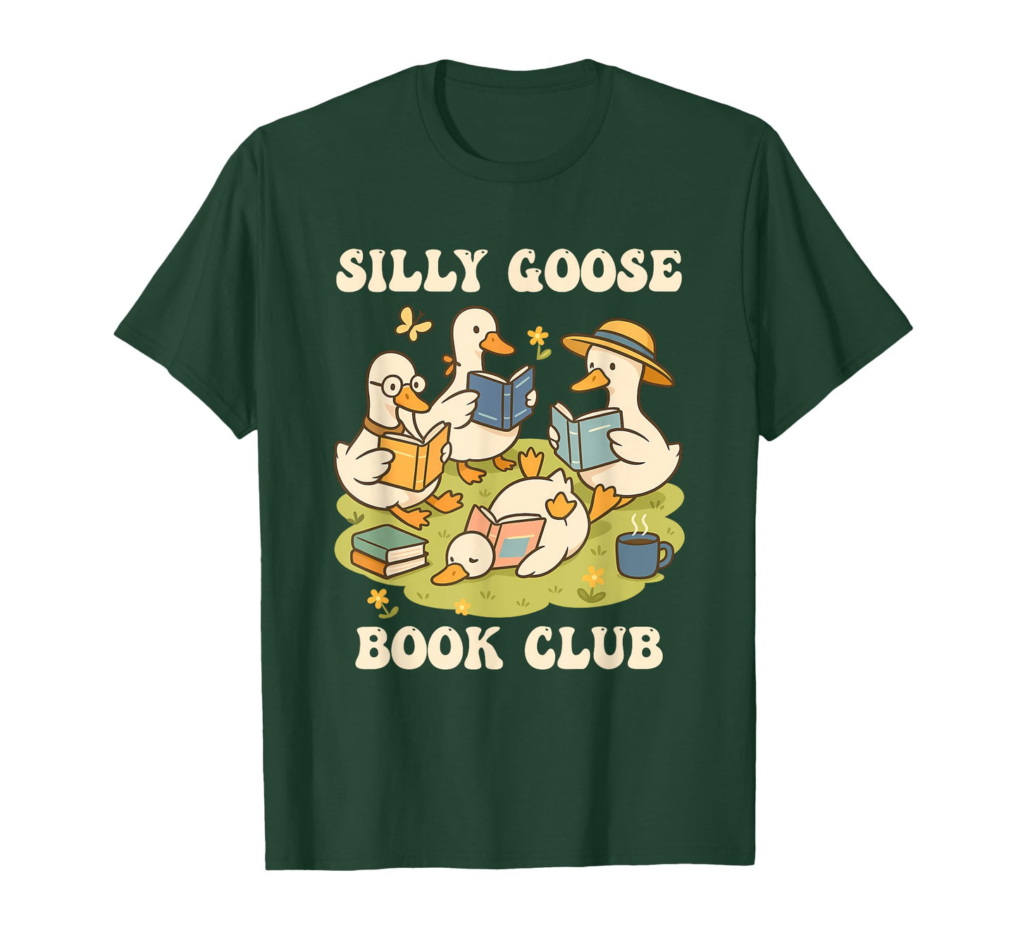 Silly-Goose Book Club Funny Goose And Book Lovers T-Shirt