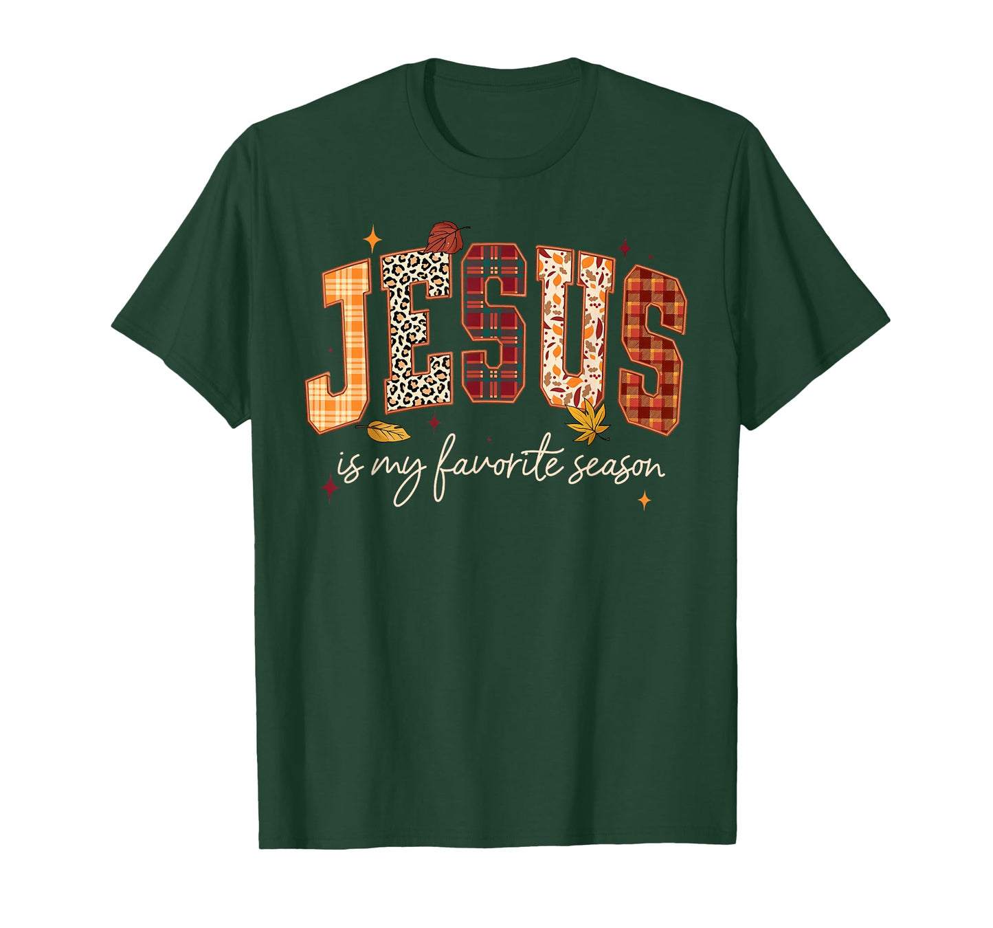 Jesus is My Favorite Season Thanksgiving Autumn Fall Leaves T-Shirt