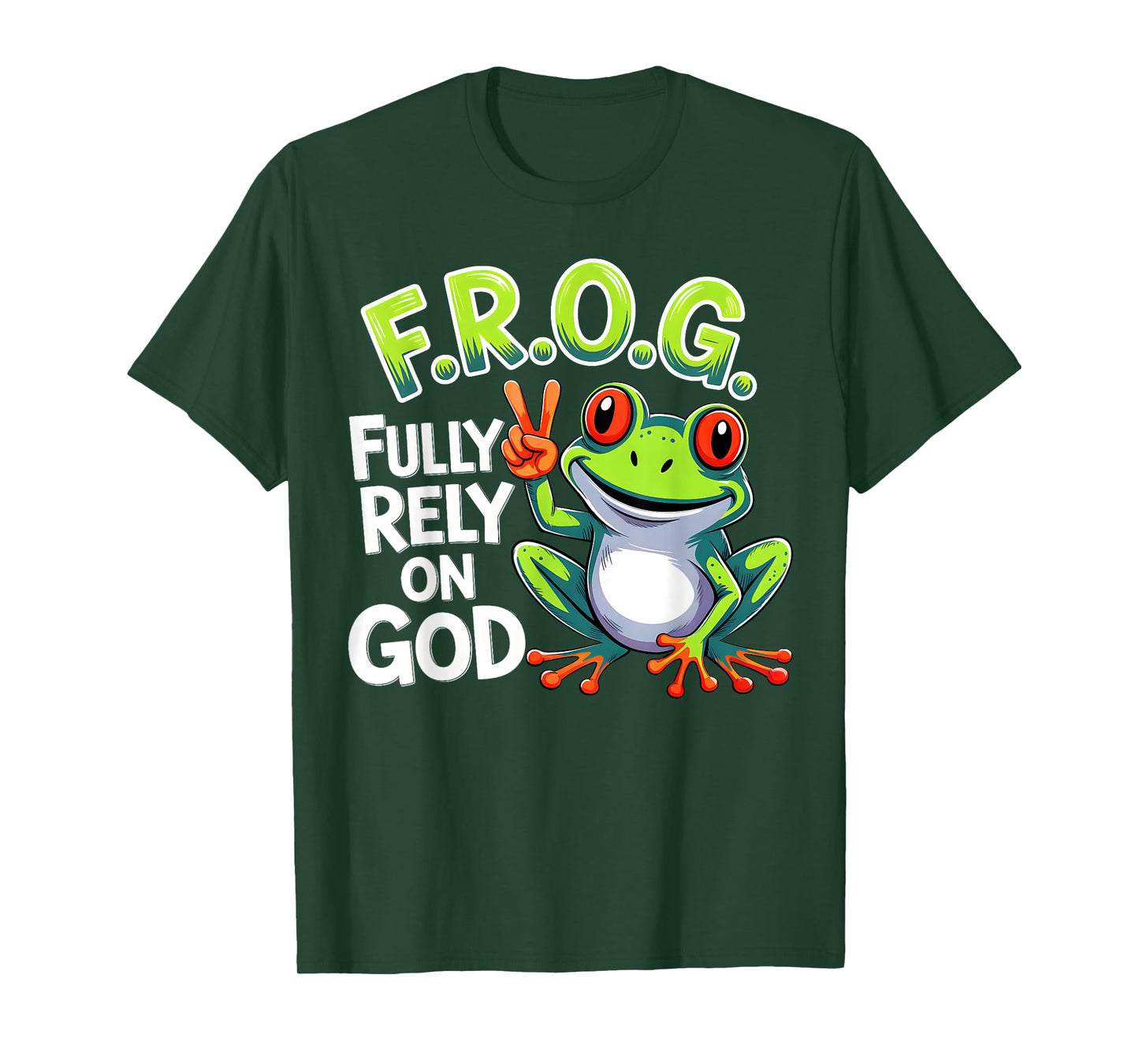 Funny Frog Fully Christian Frog Lovers Men Women Kids Cute T-Shirt