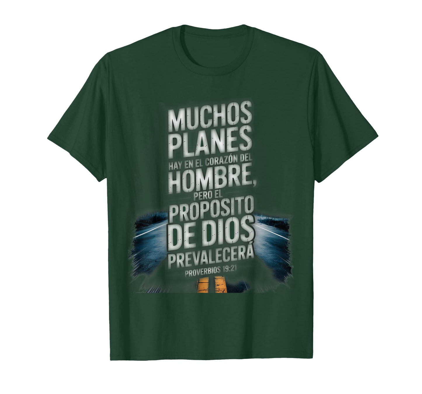 Proverbios 19:21 – Dios Tiene el Control Spanish Bible Verse T-Shirt