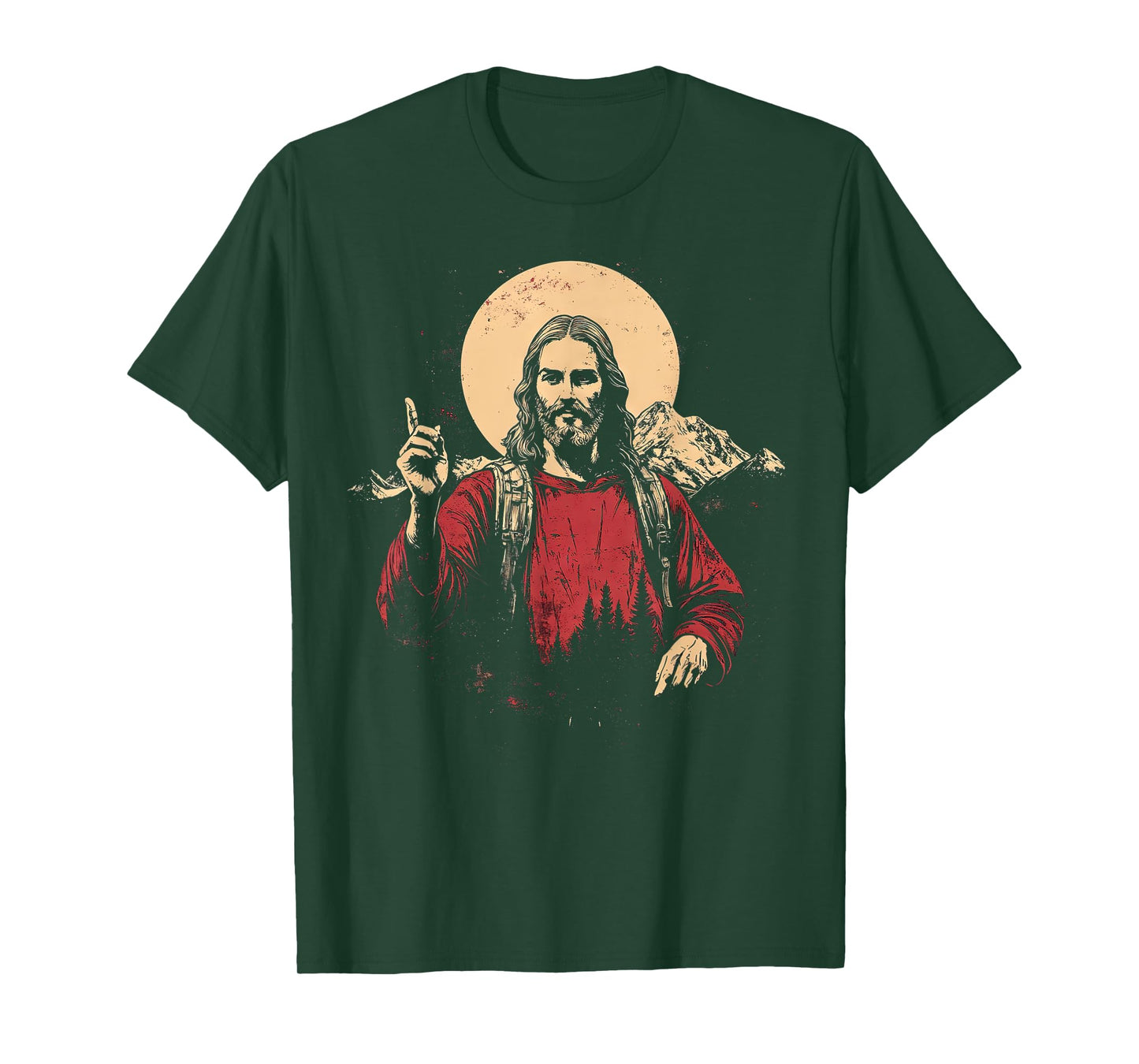 Jesus And Hiking, Faith in Jesus Christ Outdoor Lover T-Shirt