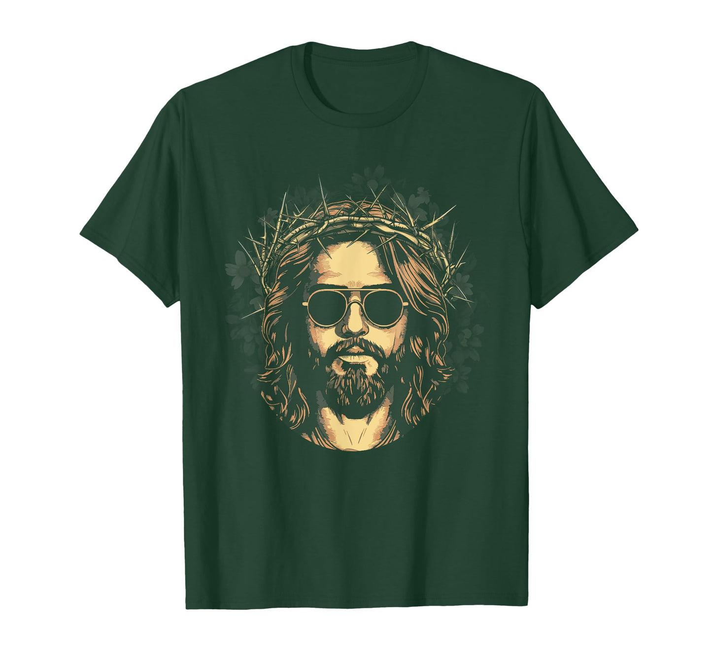 Face Of Jesus On A Cross With Crown Of Thorns Christ T-Shirt