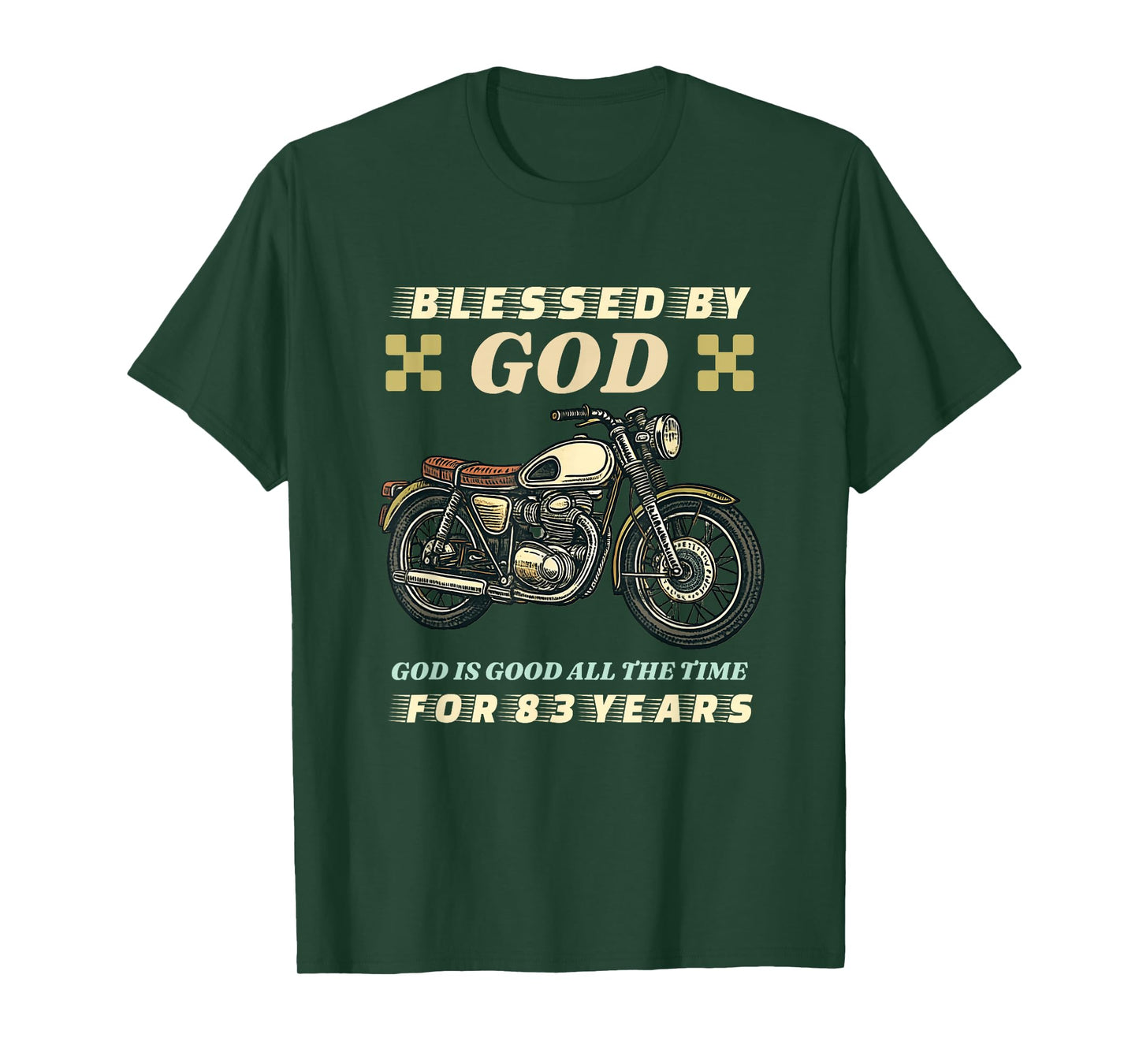 Blessed by God for 83 Years Old Motorcycle 83rd Birthday T-Shirt