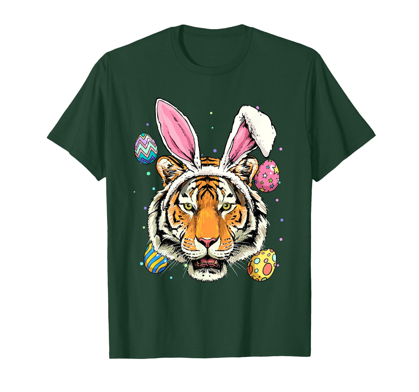 Easter Bunny Tiger Shirt Easter Egg Animal Face Tiger Lover T-Shirt
