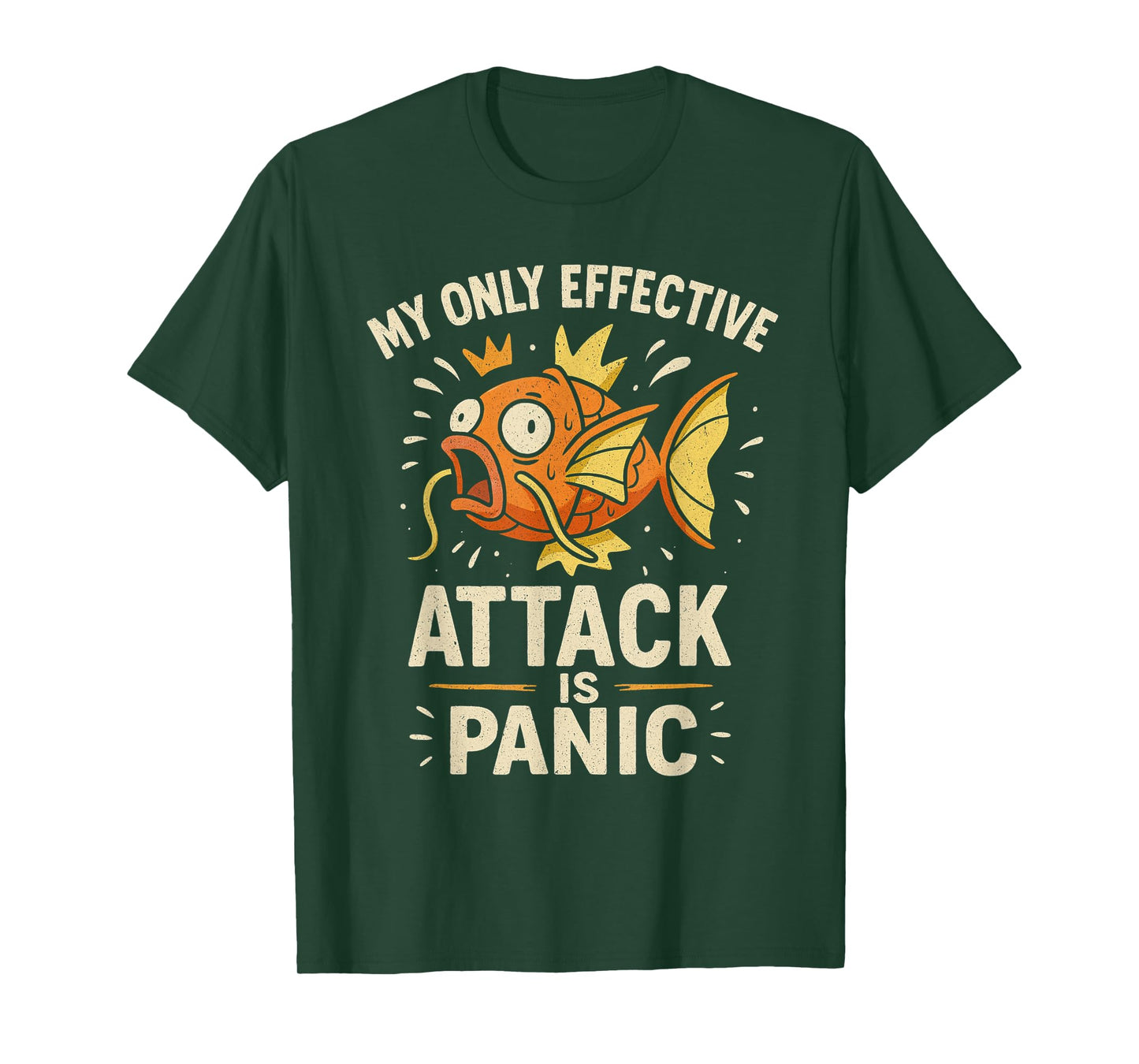 My Only Effective Attack Is Panic Lover Panic Funny Fish T-Shirt