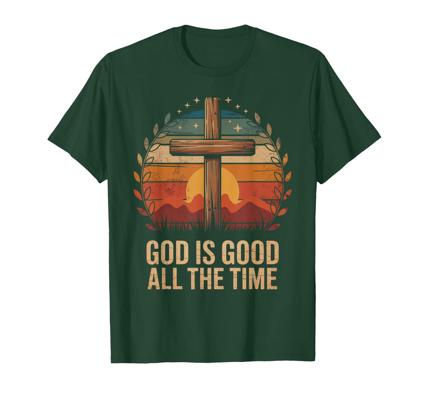 Vintage Retro Christian God is Good All The Time Jesus T-Shirt