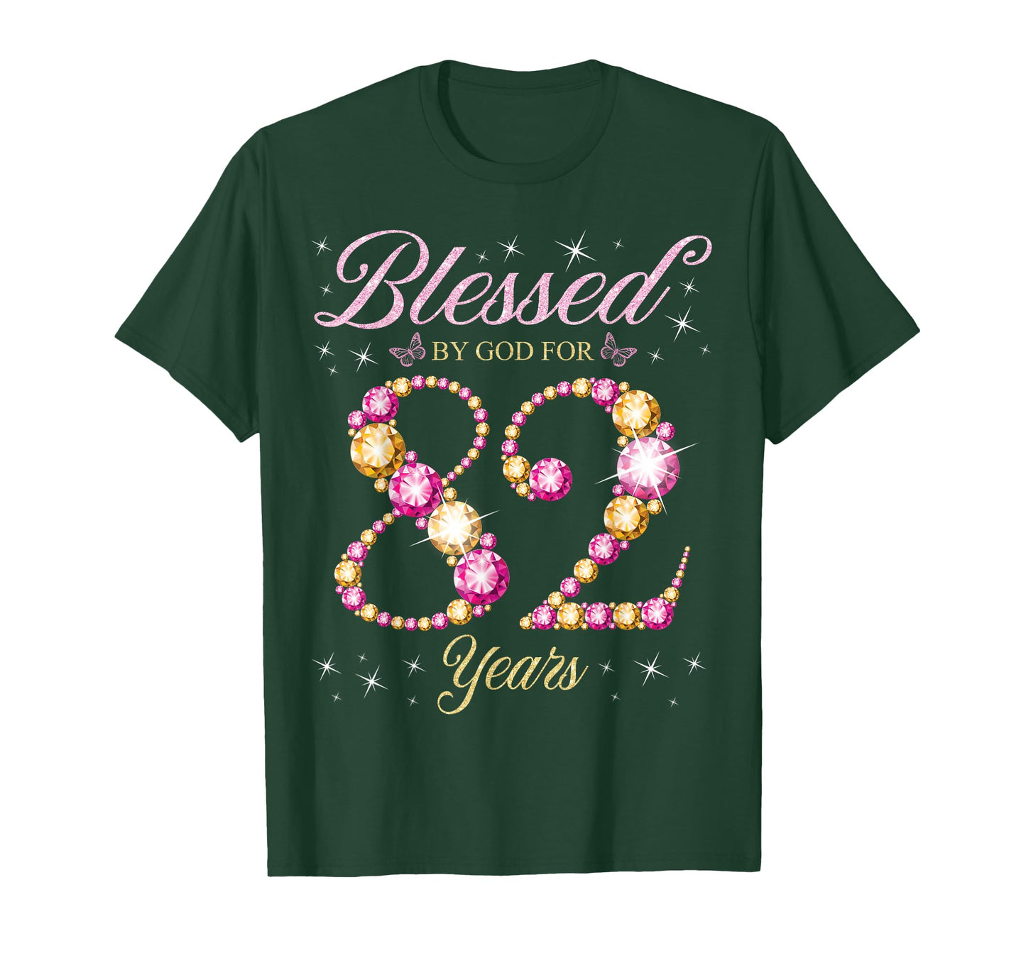 Blessed By God For 82 Years Old 82nd Birthday Party T-Shirt