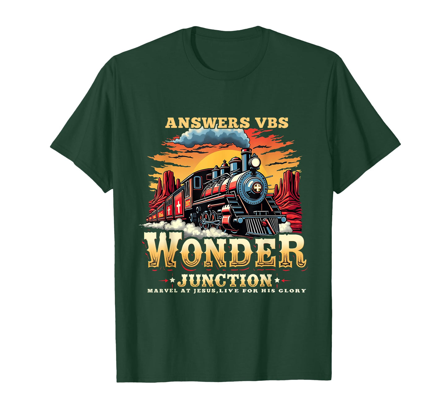 Answers VBS Wonder Junction Christian Train Theme Apparel T-Shirt