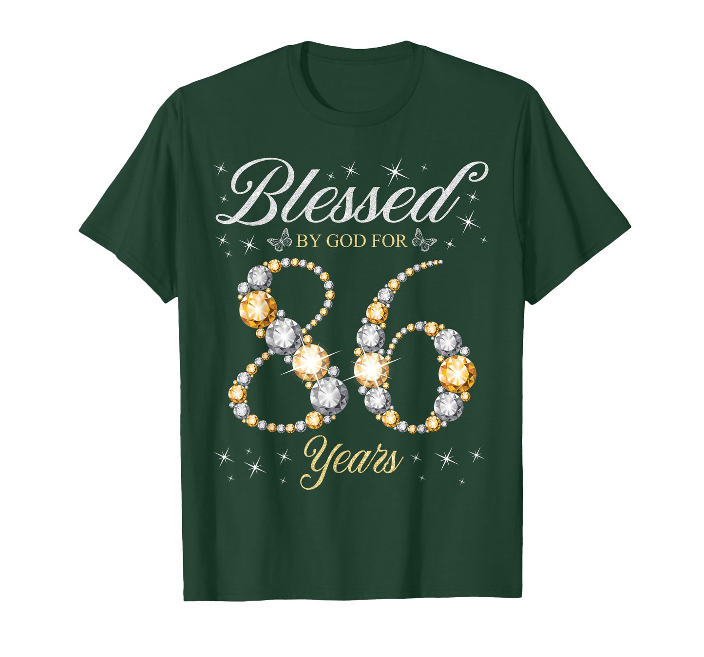 Blessed By God For 86 Years Old 86th Birthday Party T-Shirt