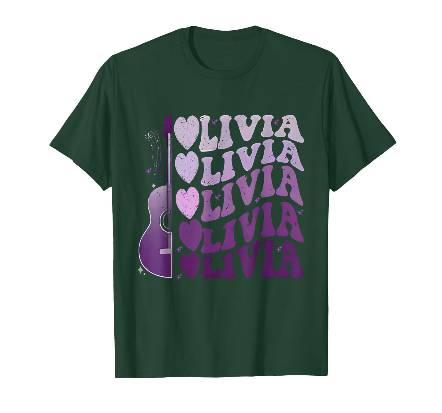 Funny Girl Retro Olivia First Name Personalized Groovy 80's T-Shirt
