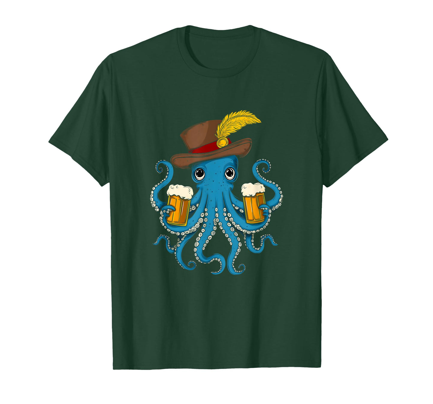 German Octopus Oktoberfest Funny Bavarian Festival Men Women T-Shirt