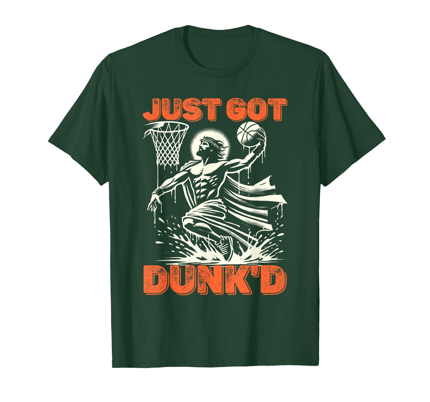 Just Got Dunked Funny Baptism Jesus Playing Basketball T-Shirt