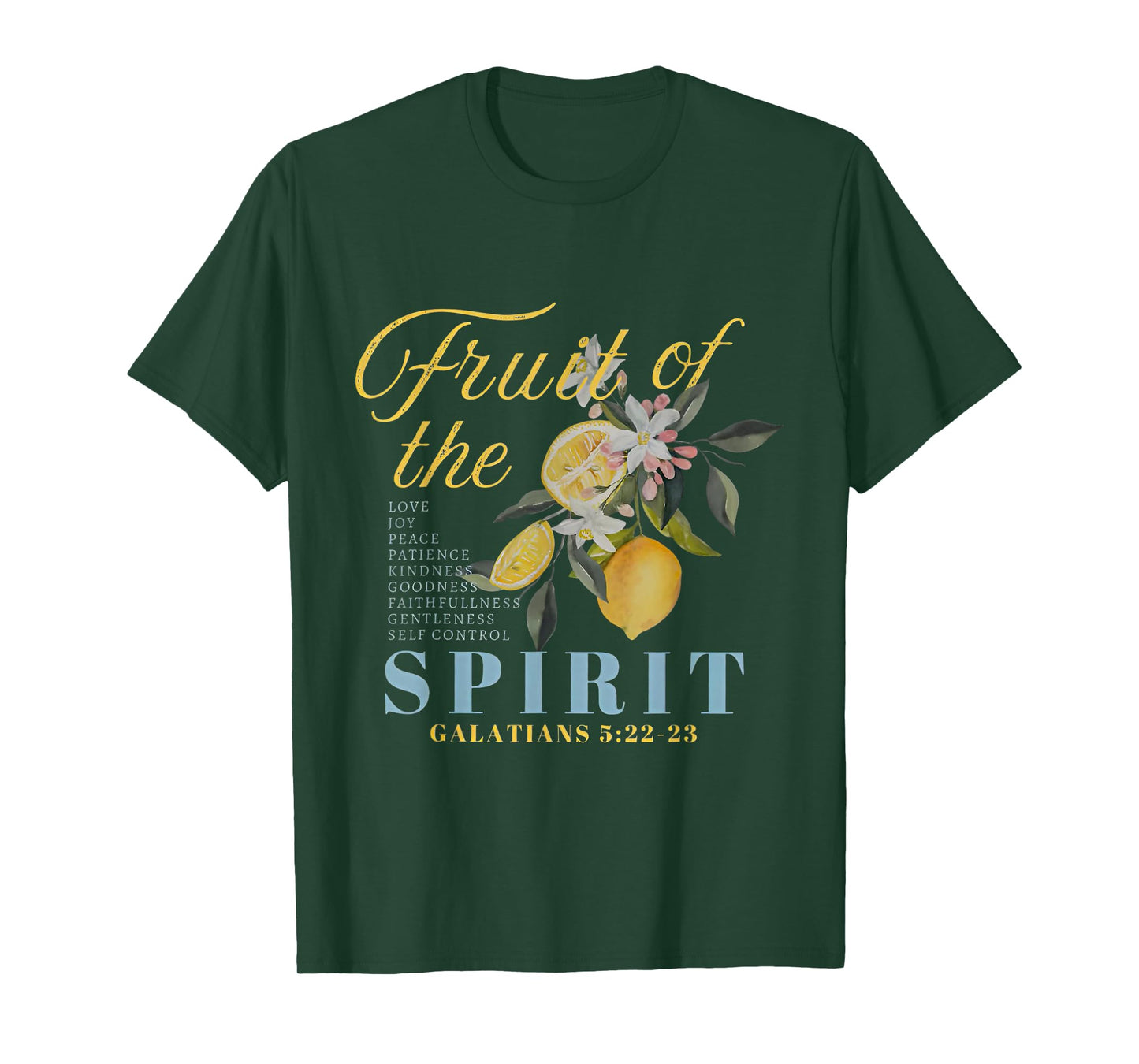 Fruit of The Spirit Lemon Christian Faith T-Shirt