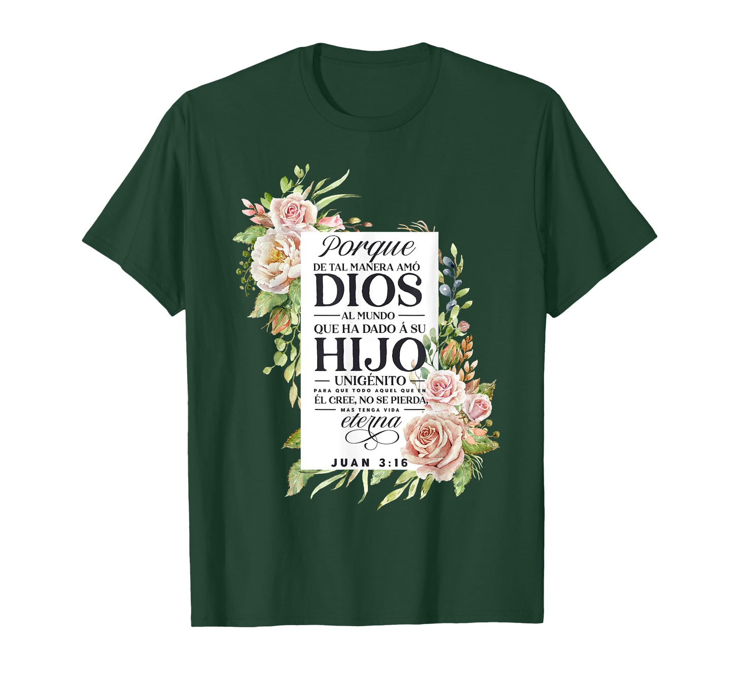 Christians Quote in Spanish Christian Bible Verse Quote T-Shirt