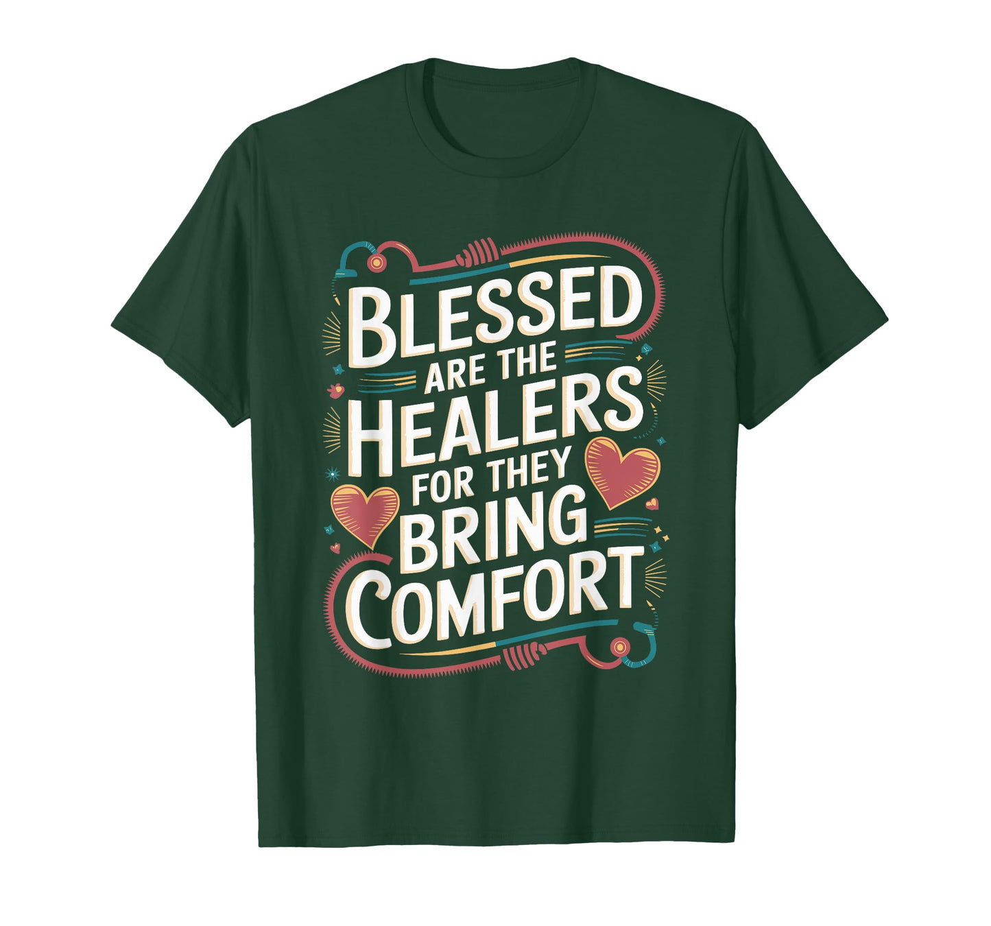 Blessed Healer Matthew 5:4 Bow Design T-Shirt