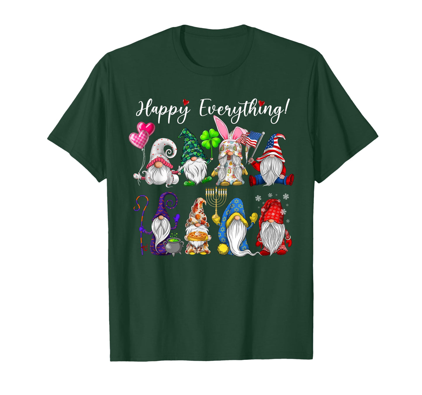 Happy Everything Gnomes Every Seasons All Year T-Shirt