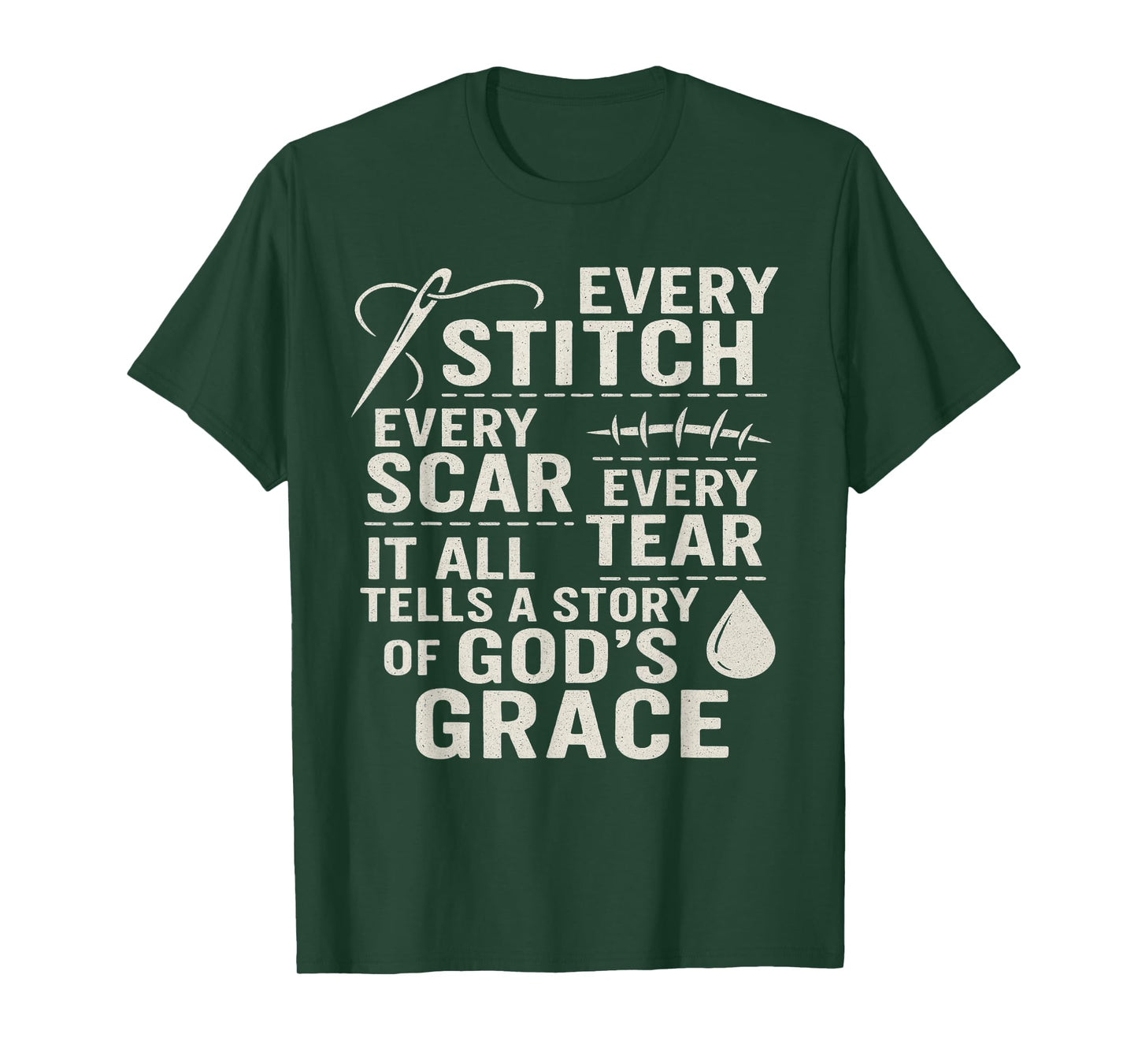 Religious Faith Based Scar Story Survivor Encouragement Gift T-Shirt