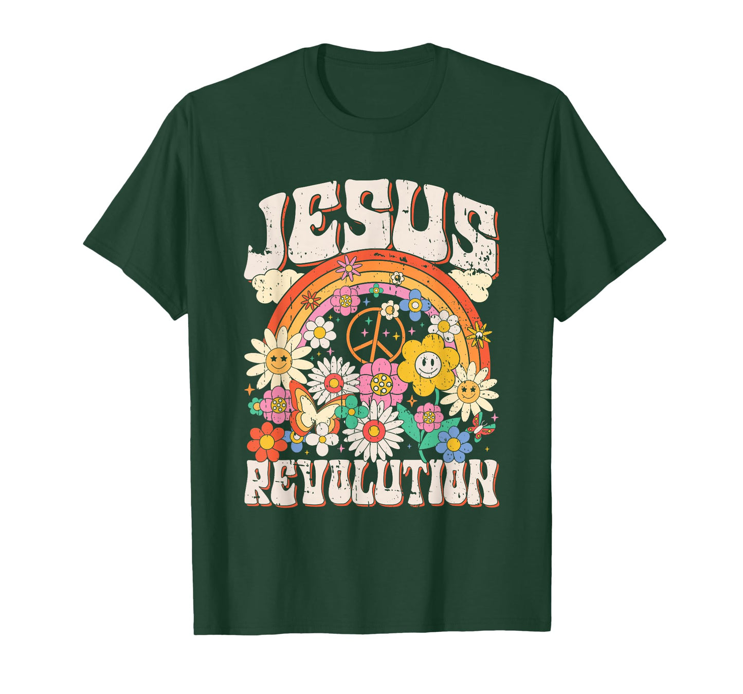 Jesus Revolution Faith Retro Groovy Christian T-Shirt