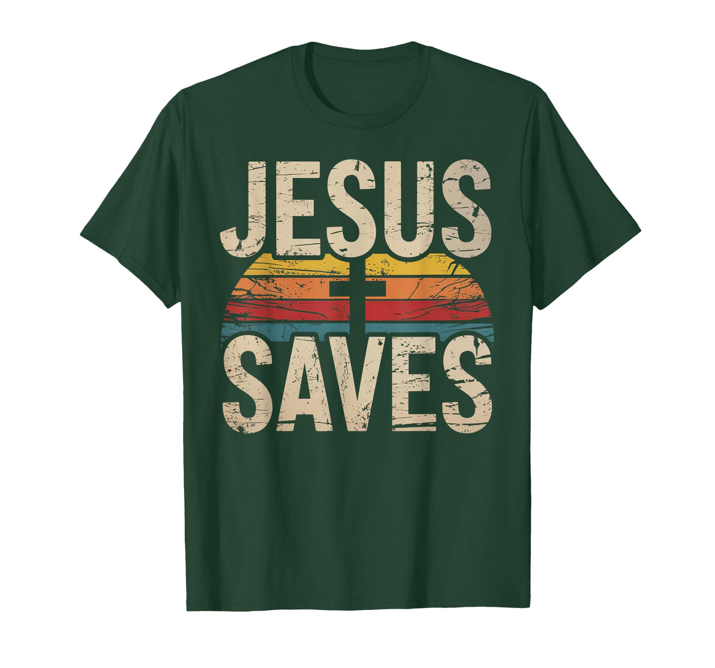 Jesus Saves Cross Christian Religious Faith Mens T-Shirt