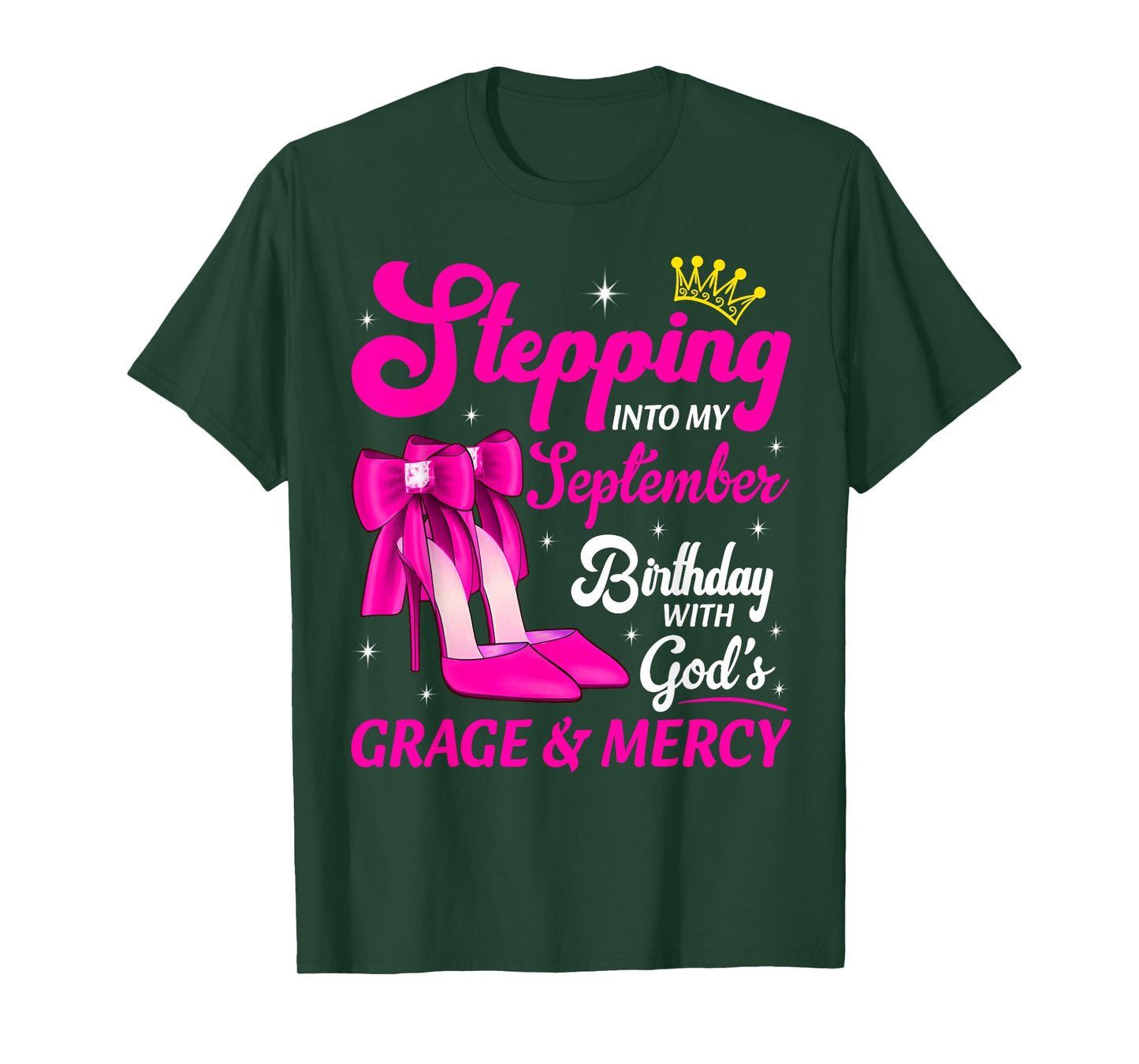 Stepping Into My September Birthday Queen Bday Month T-Shirt