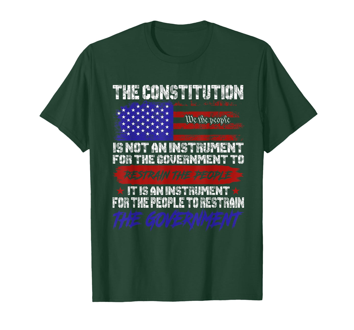 Patriotic Constitution Quote USA Flag Tee T-Shirt