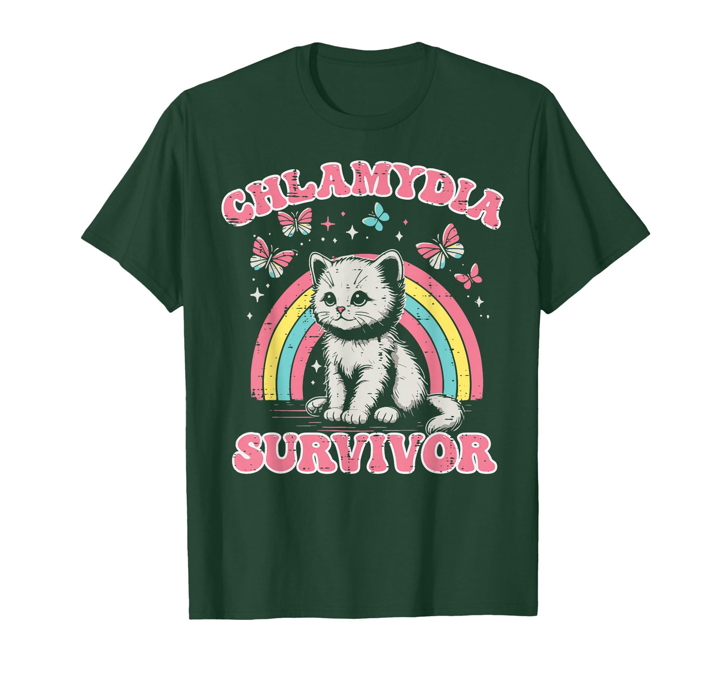Survivor Cat Funny Cringe Weird Adult Humor Inappropriate T-Shirt