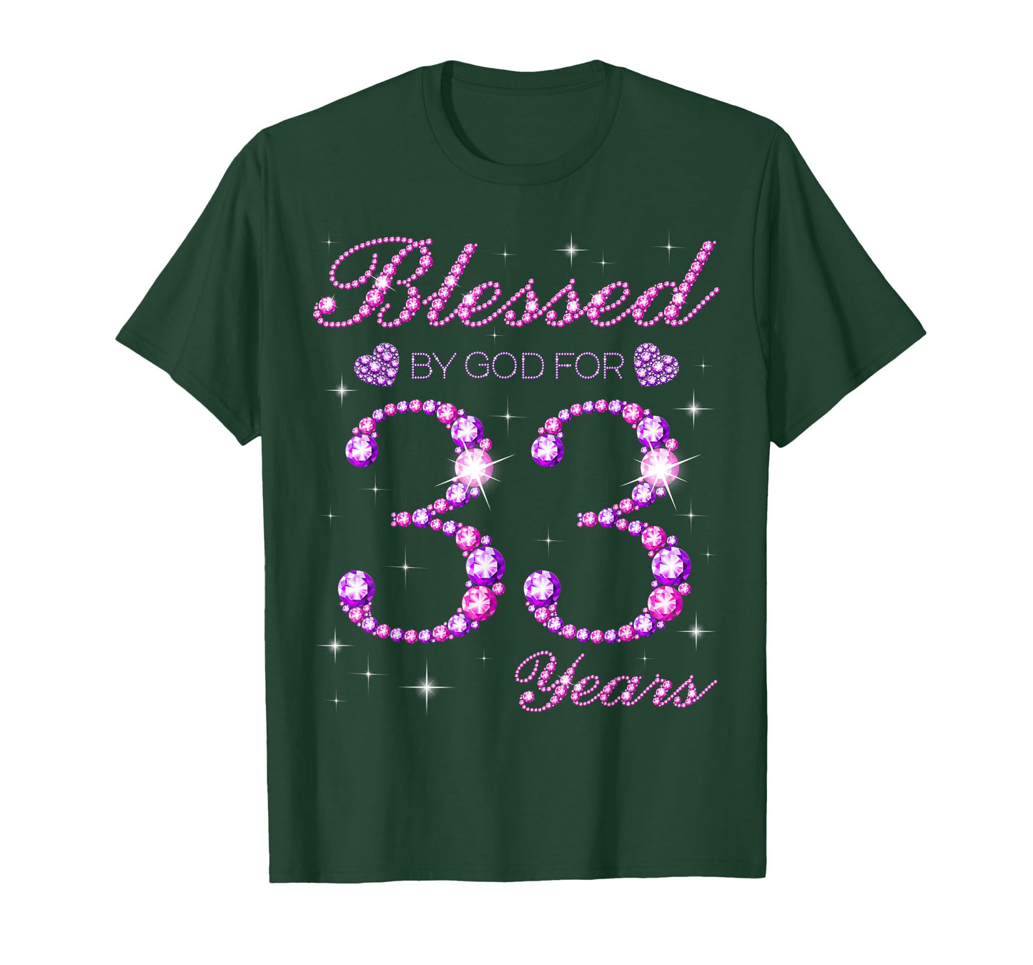 Blessed by God for 33 Years Old 33rd Birthday Party T-Shirt