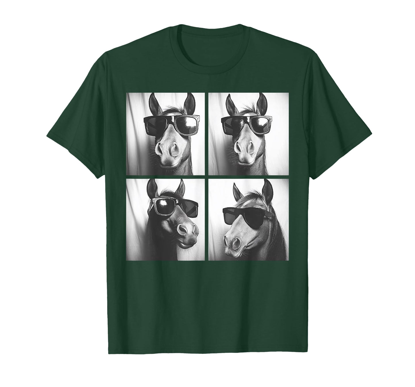 Funny Horse Wearing Sunglasses Photobooth Selfie Farm Animal T-Shirt