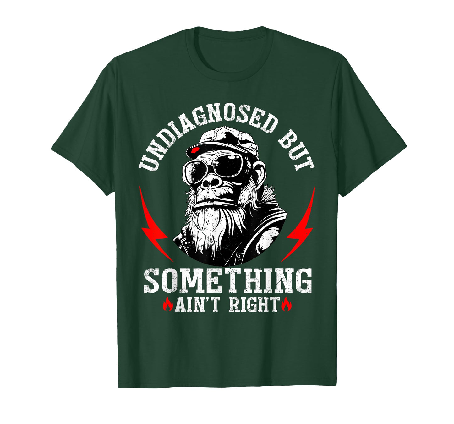 Funny Monkey Undiagnosed But Something Ain't Right T-Shirt