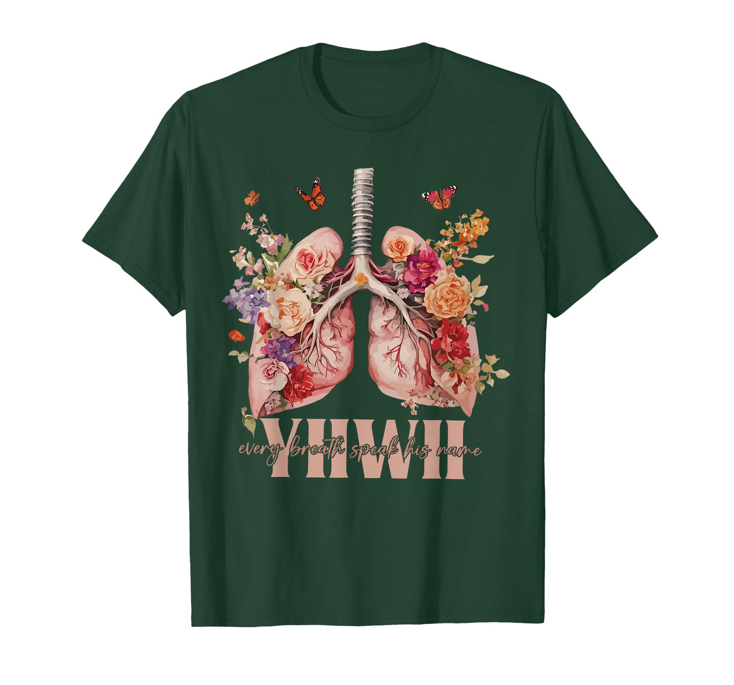 YHWH Lungs Christian Breath Speaks His Name T-Shirt