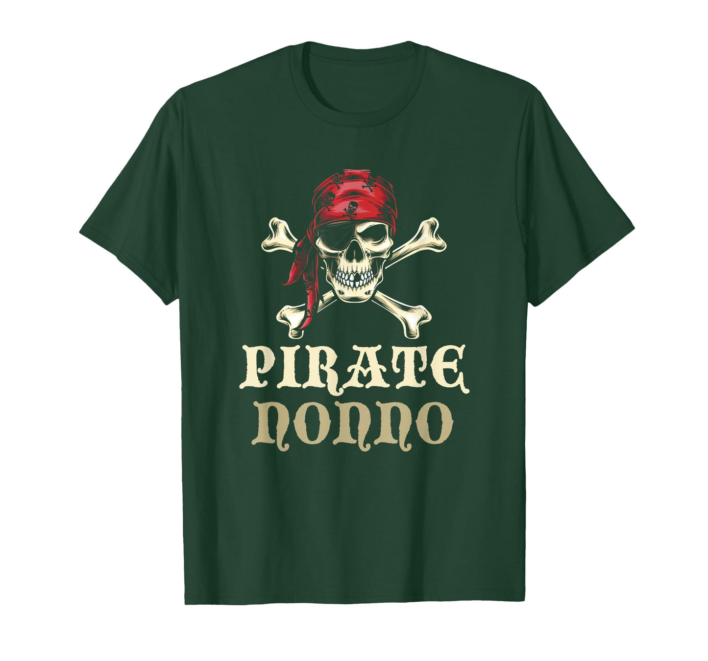 Pirate Nonno Skull Matching Grandpa Halloween Costume T-Shirt