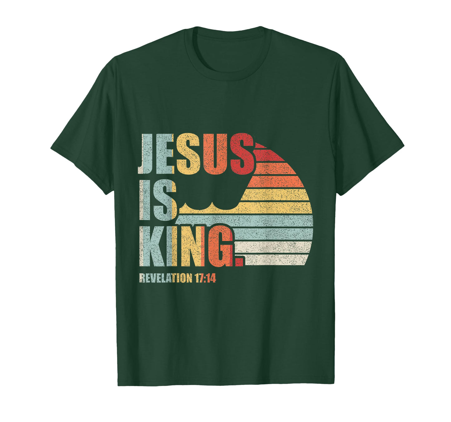 Retro Vintage Jesus Is King Bible Scripture Quote Christian T-Shirt