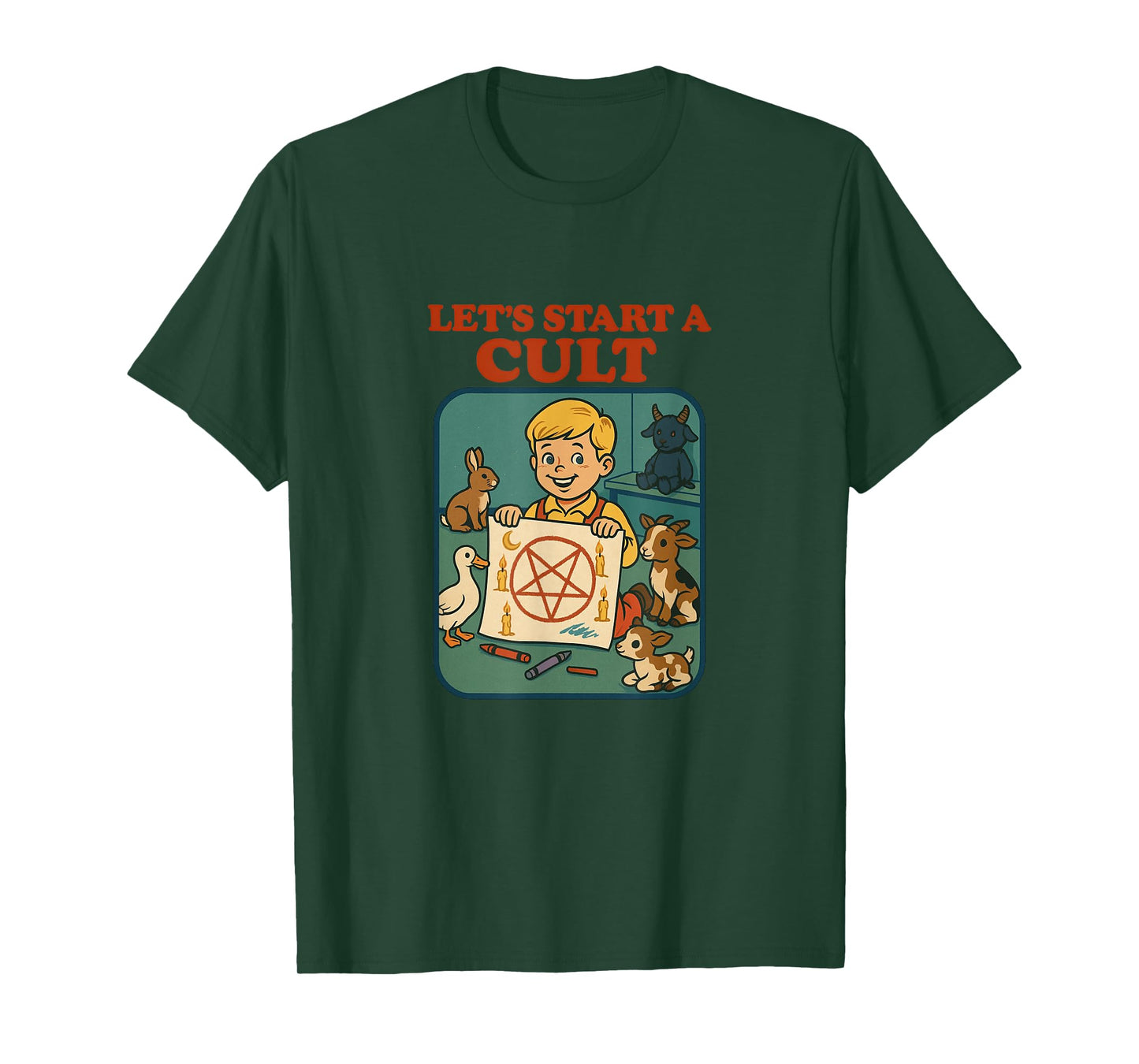 Lets Start A Cult Blackcraft Funny Dark Humor Sarcastic T-Shirt