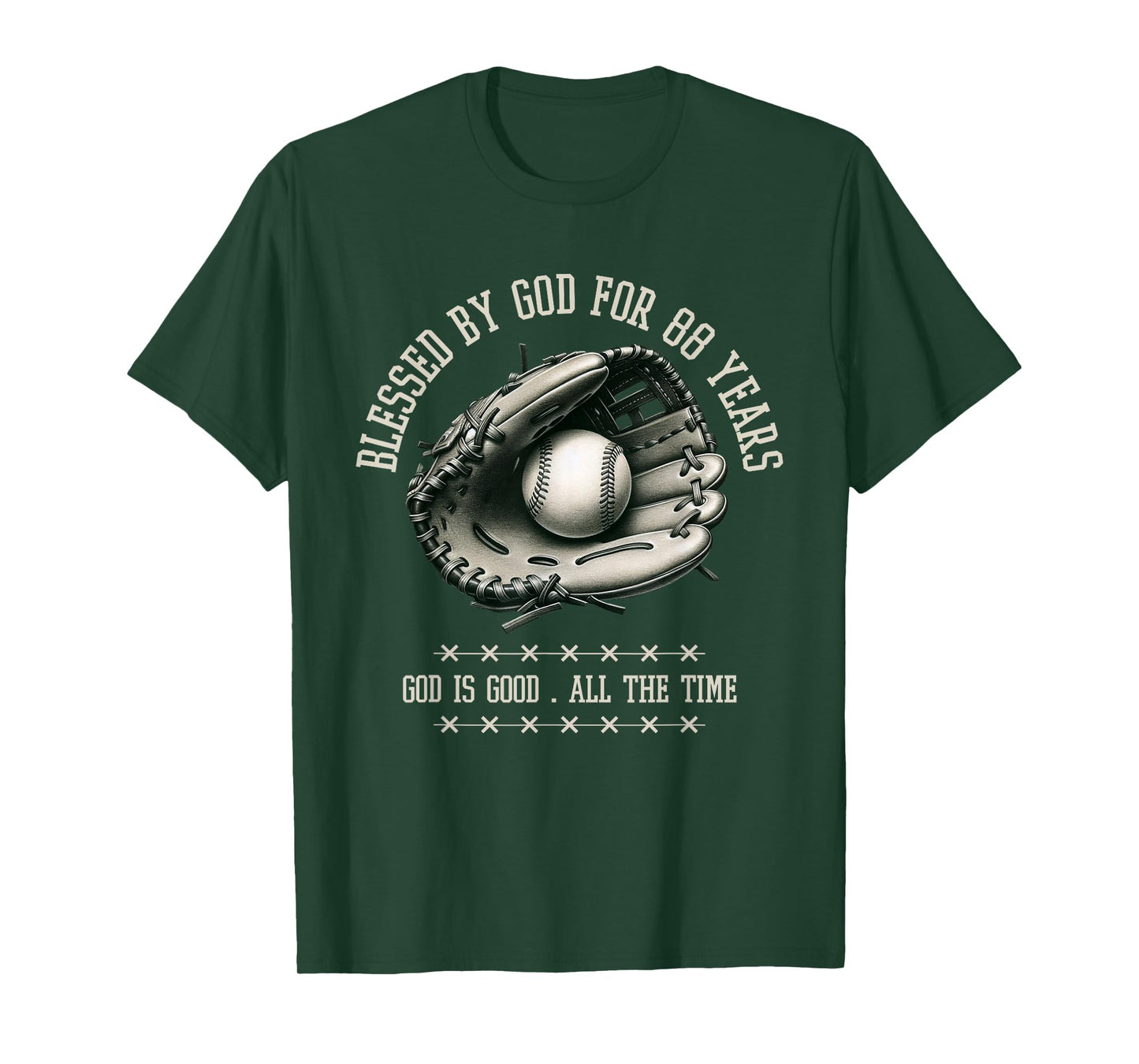 Blessed by God for 88 Years Old Baseball 88th Birthday Gifts T-Shirt