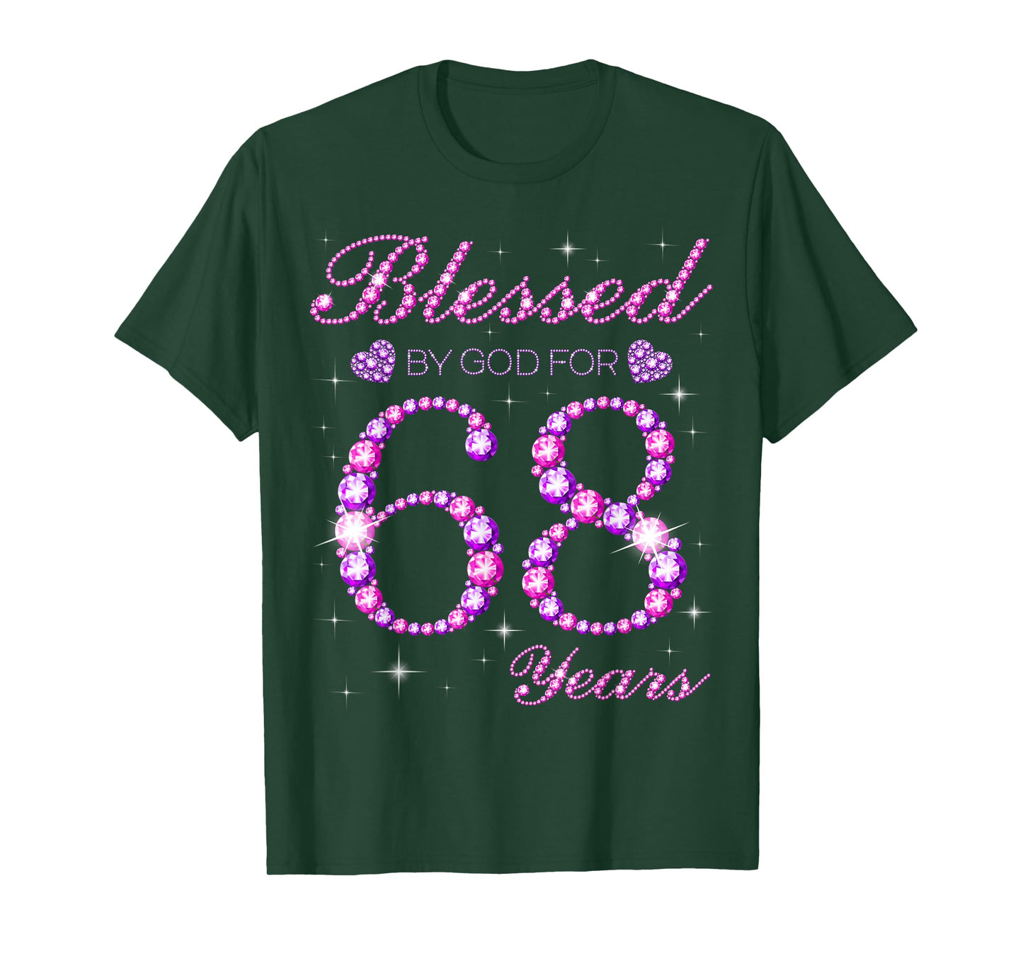 Blessed by God for 68 Years Old 68th Birthday Party T-Shirt