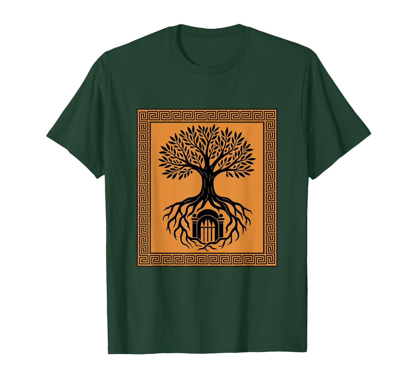 Vintage Tree Hades Gate Ancient Greece Art Greek Mythology T-Shirt