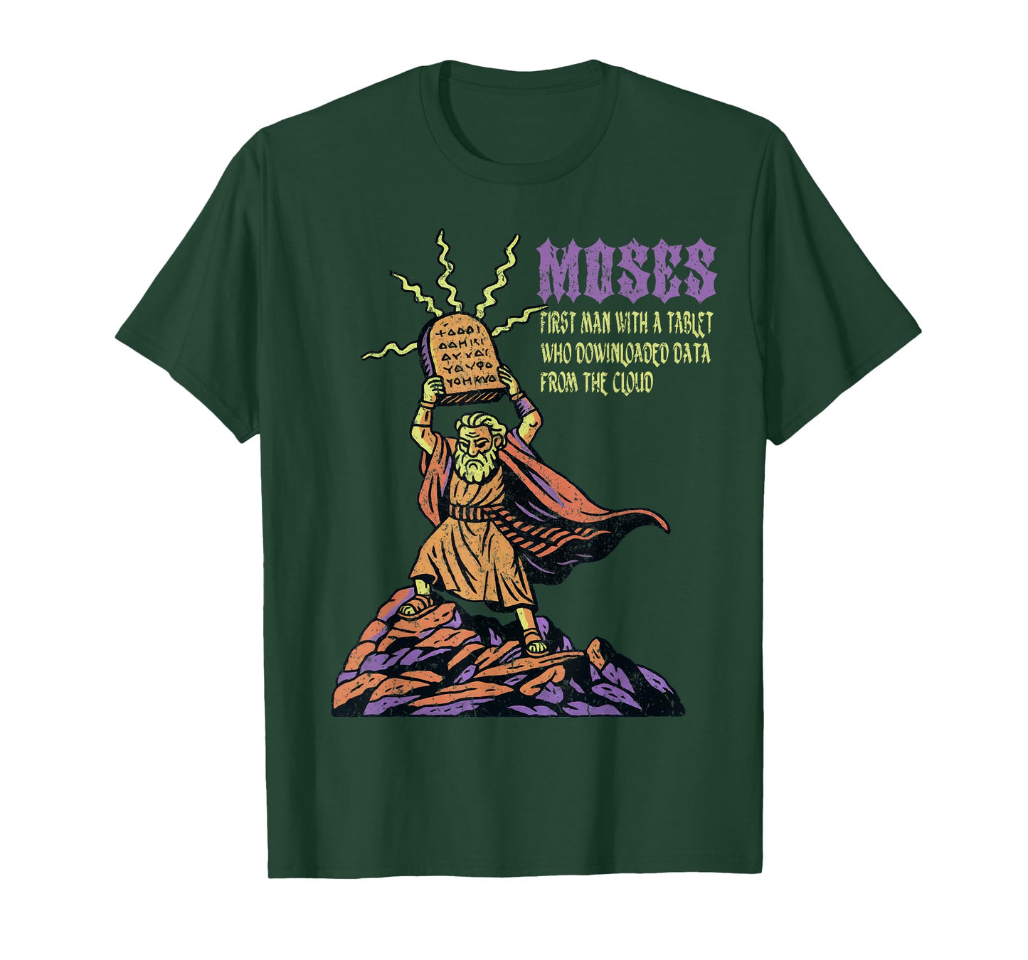 Moses First Man With a Tablet Funny Commandments Men Kids T-Shirt