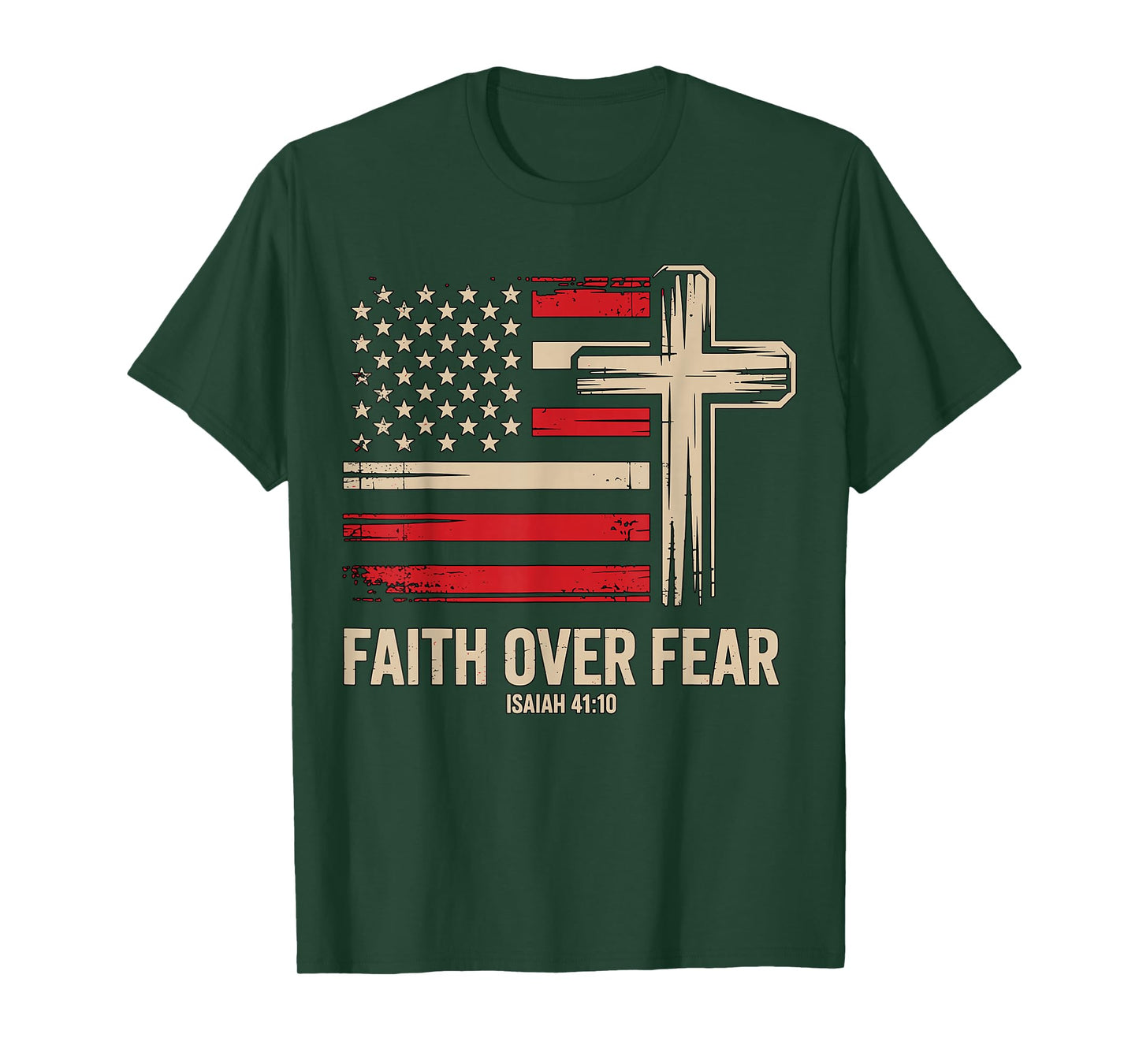 Faith Over Fear American Flag T-Shirt