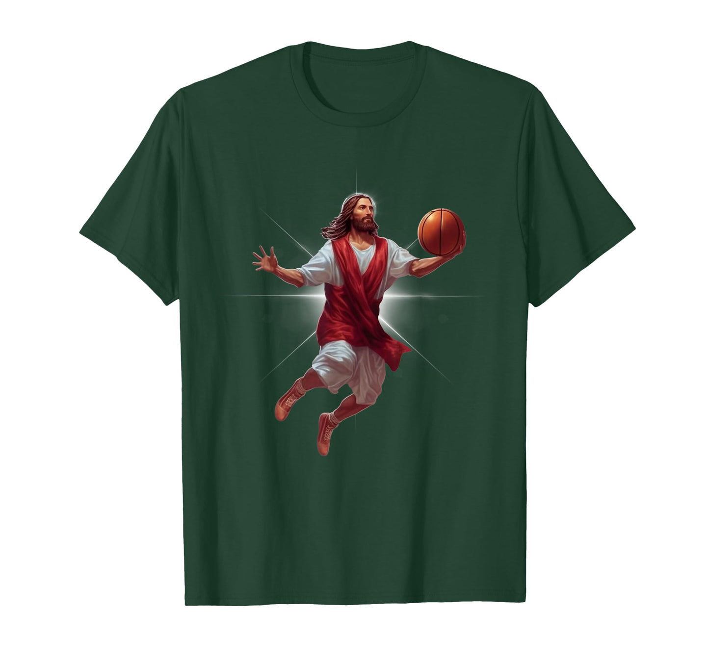 Not Today Satan Jesus Funny Slam Holy Dunk Basketball T-Shirt