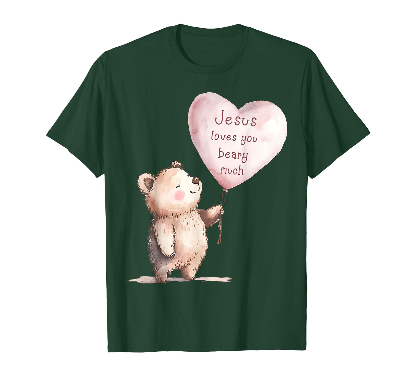 Jesus Loves You Beary Much Cute Christian Kids T-Shirt