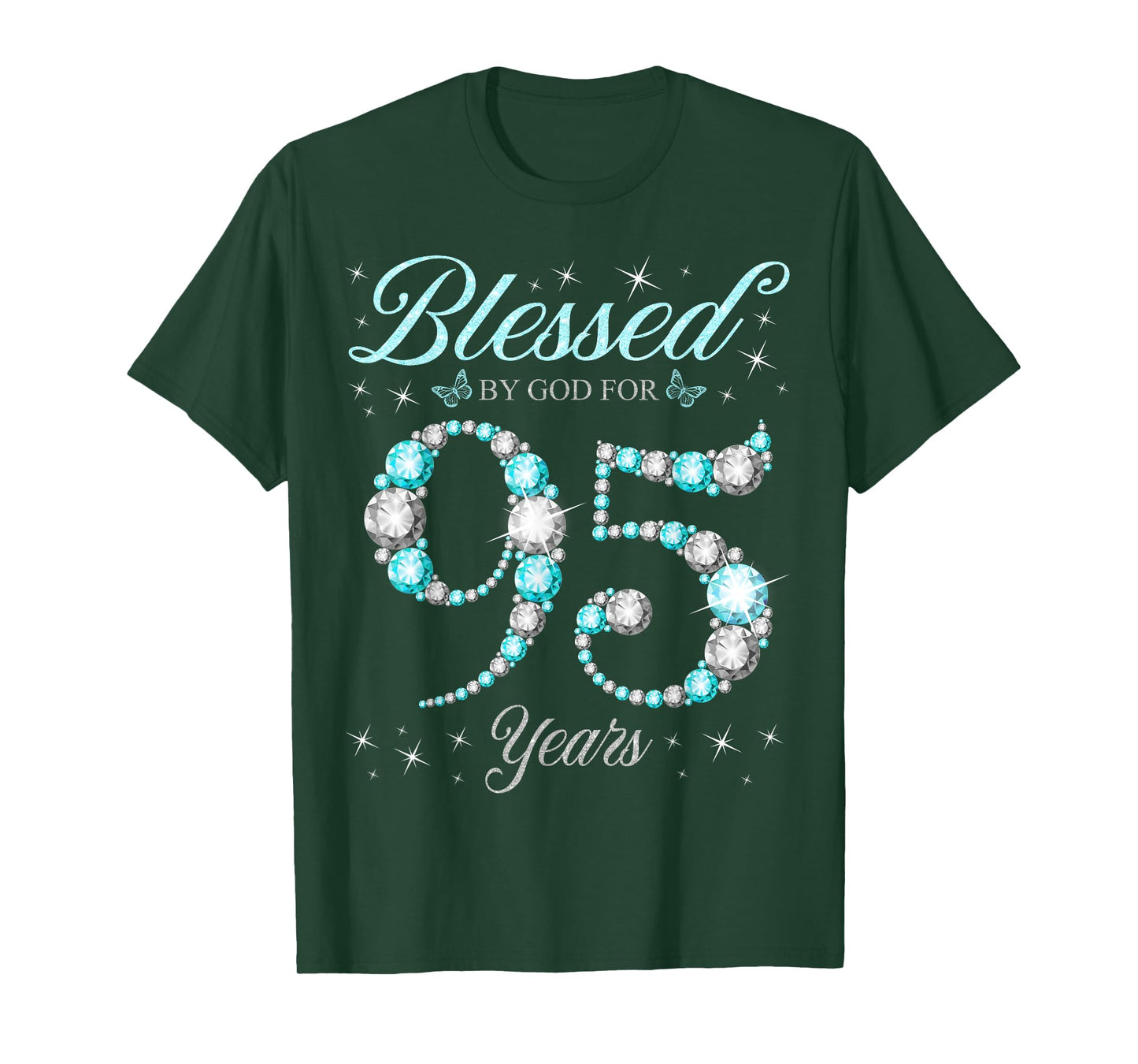 Blessed By God For 95 Years Old 95th Birthday B-Day Party T-Shirt