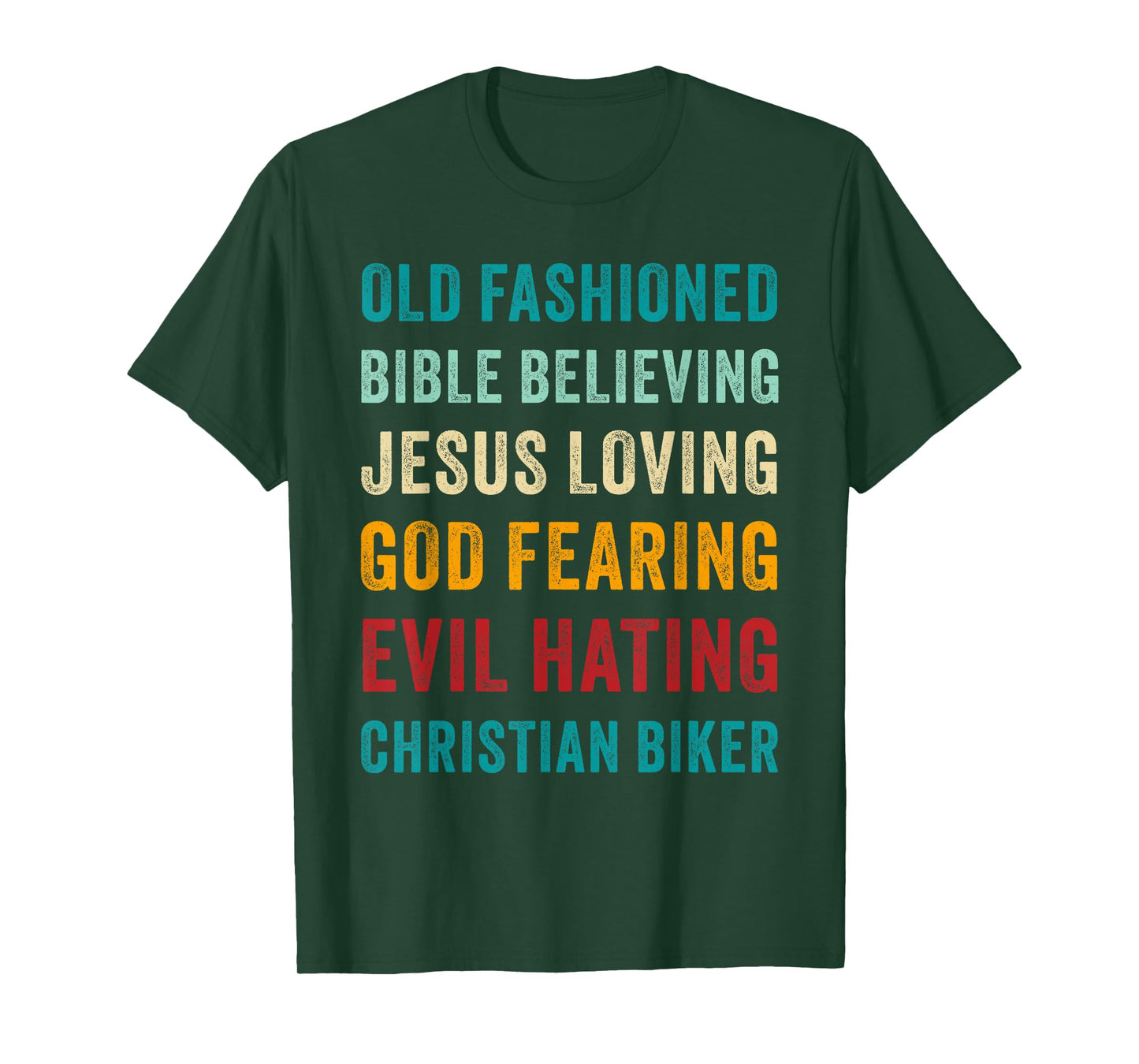 Christian Motorcycle Men's Cool Funny Vintage Faith Graphic T-Shirt