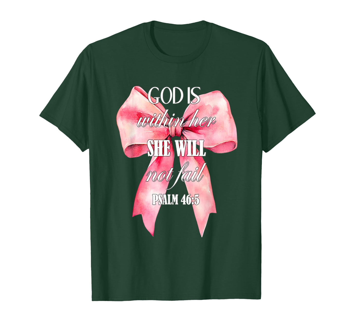 God is Within Her She Will Not Fail Coquette T-Shirt