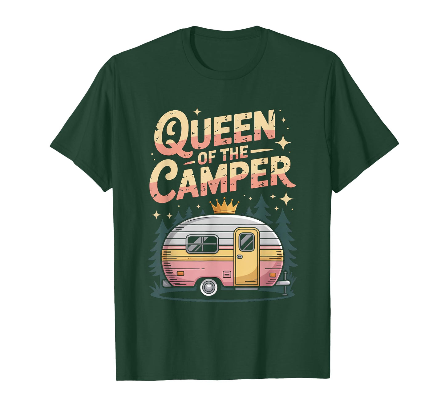 Queen Of The Camper Funny RV Love Camping T-Shirt