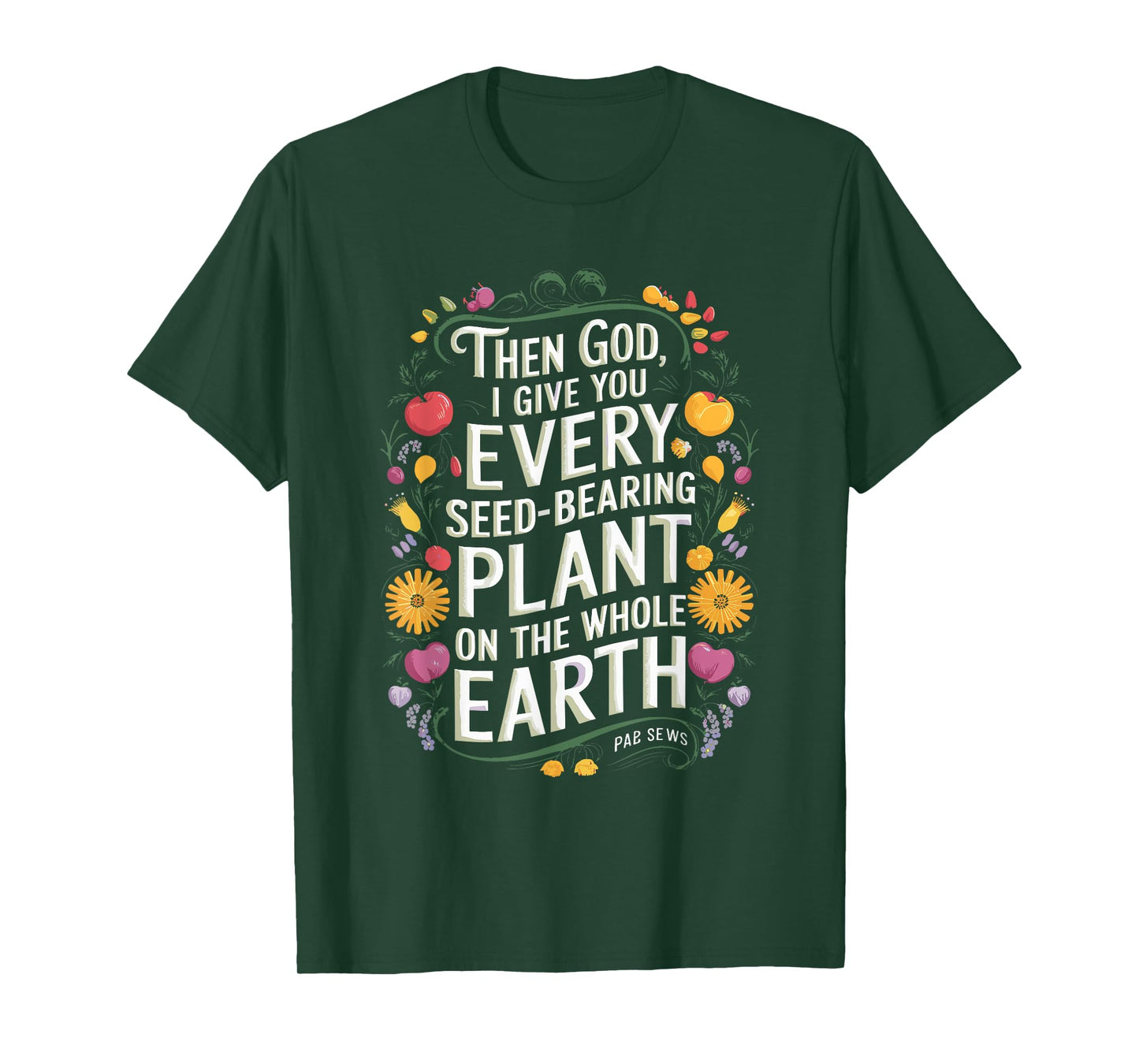 Genesis 1:29 Plant Based Diet Vegan Bible Verse T-Shirt