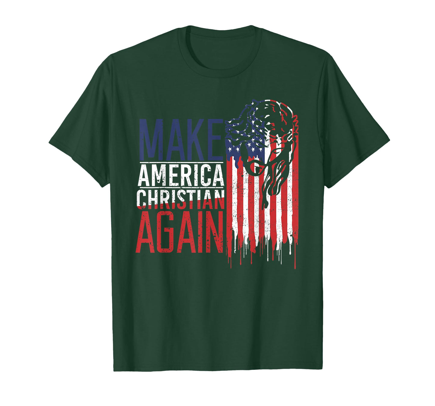 Make America Christian Again T-Shirt USA Jesus Faith Tee T-Shirt