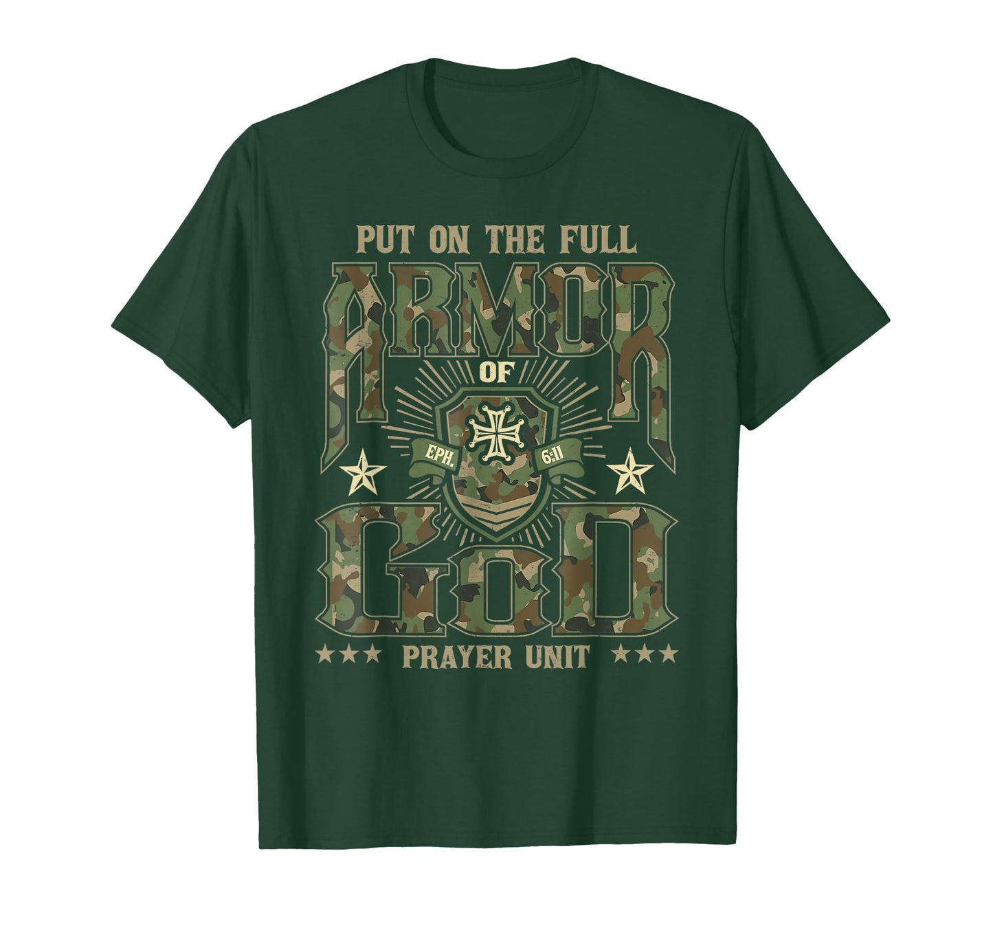 Put On The Full Armor Of God Camouflage Christian Religious T-Shirt
