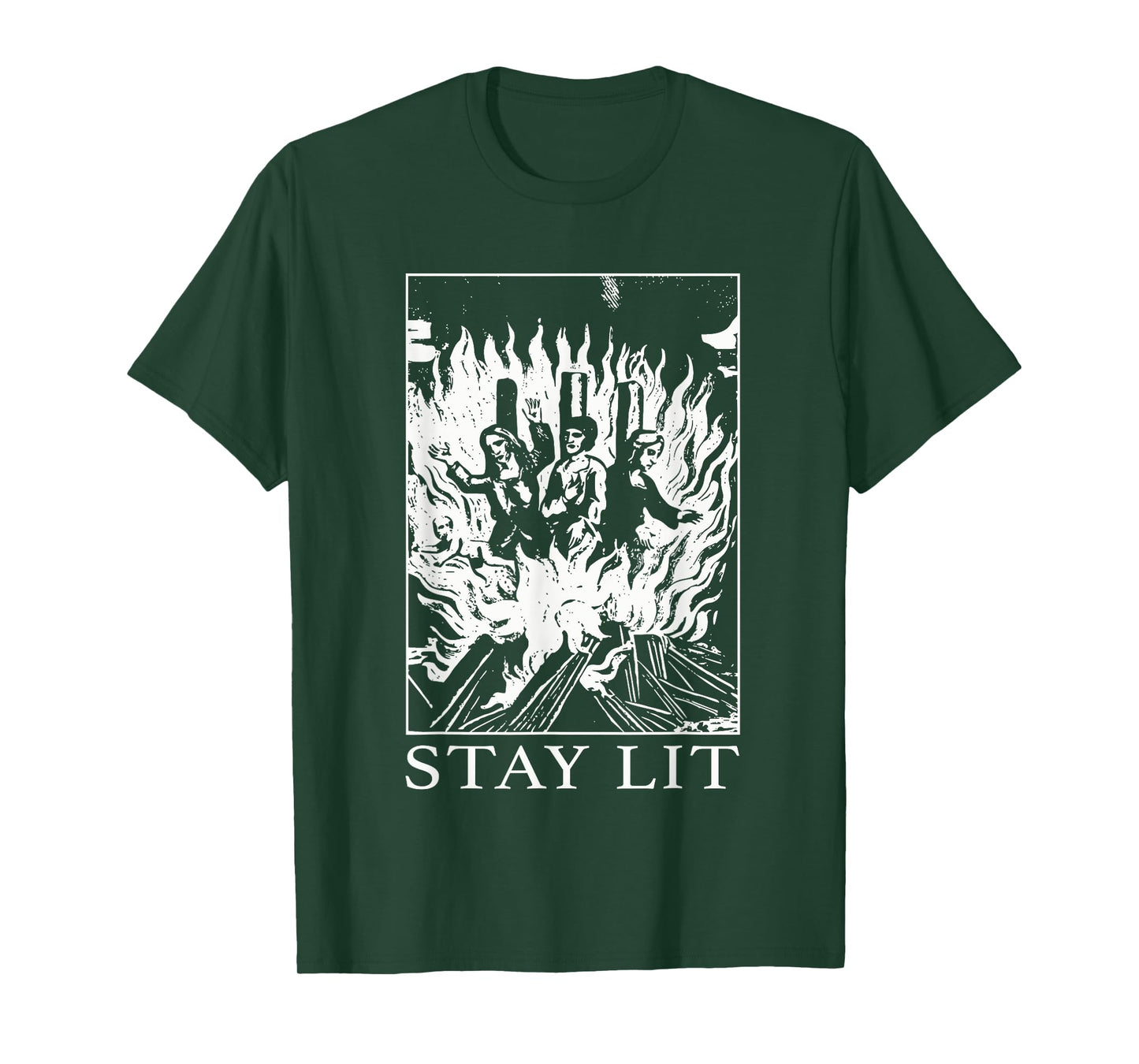 Occult Stay Lit Satan Devil Hell Unholy Antichrist Witch T-Shirt