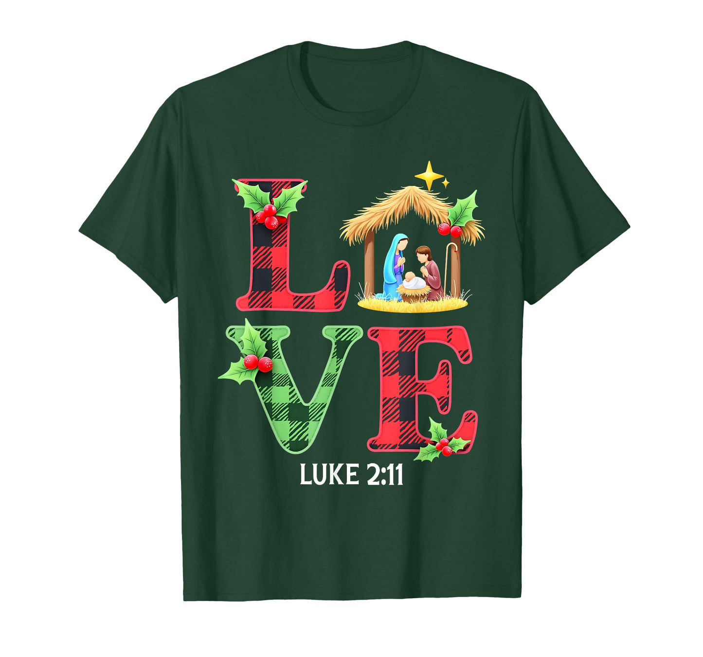 Love Nativity Christmas Jesus Xmas Christian Family Matching T-Shirt