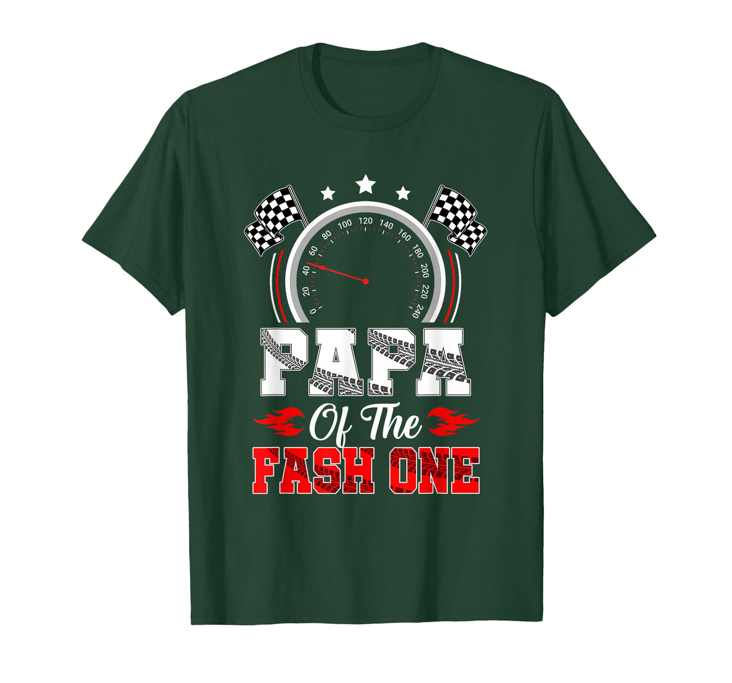 Papa Of The Fast One 1St Birthday Racing Car Family T-Shirt